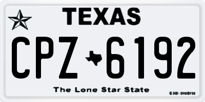 TX license plate CPZ6192