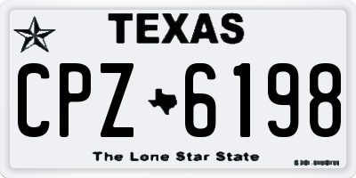 TX license plate CPZ6198