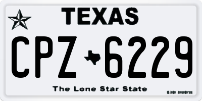TX license plate CPZ6229