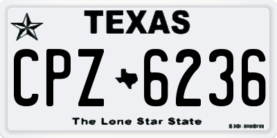 TX license plate CPZ6236