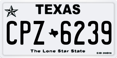 TX license plate CPZ6239