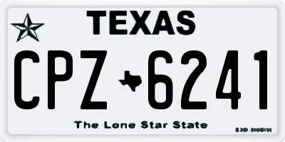 TX license plate CPZ6241