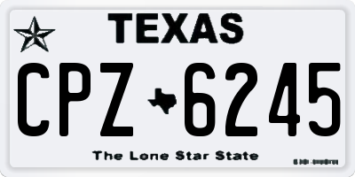 TX license plate CPZ6245