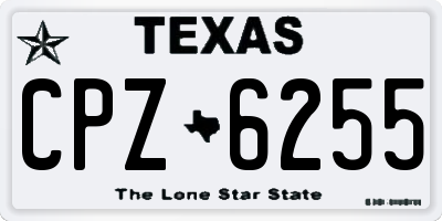TX license plate CPZ6255