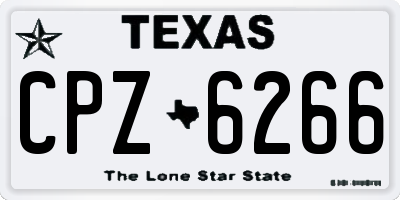 TX license plate CPZ6266