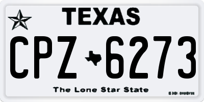 TX license plate CPZ6273