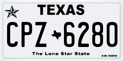 TX license plate CPZ6280