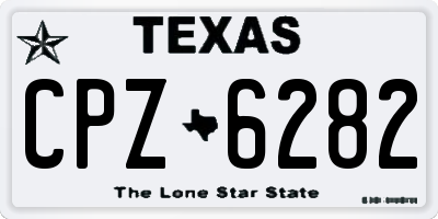 TX license plate CPZ6282