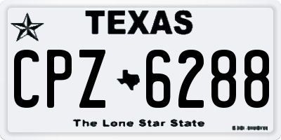 TX license plate CPZ6288