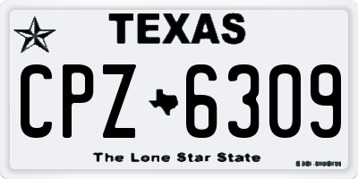 TX license plate CPZ6309