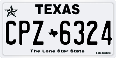 TX license plate CPZ6324