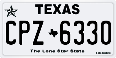 TX license plate CPZ6330