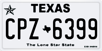 TX license plate CPZ6399