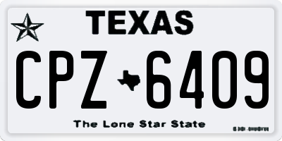 TX license plate CPZ6409