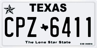 TX license plate CPZ6411
