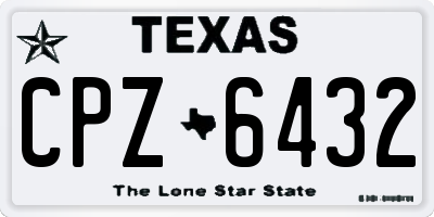 TX license plate CPZ6432