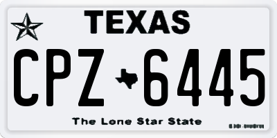 TX license plate CPZ6445