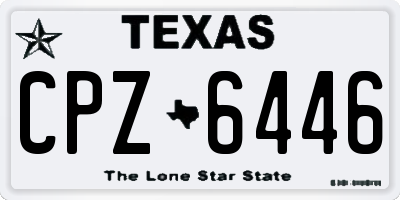 TX license plate CPZ6446