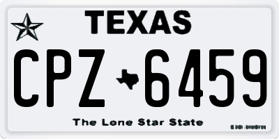 TX license plate CPZ6459