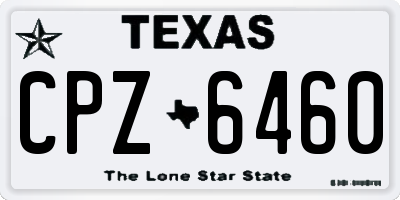 TX license plate CPZ6460