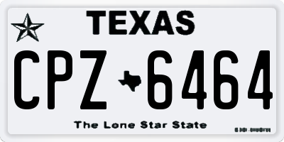 TX license plate CPZ6464