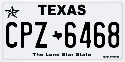 TX license plate CPZ6468