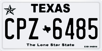 TX license plate CPZ6485