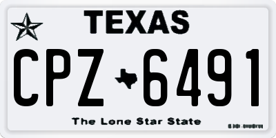 TX license plate CPZ6491