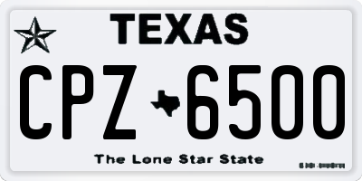 TX license plate CPZ6500