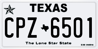 TX license plate CPZ6501