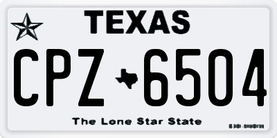 TX license plate CPZ6504