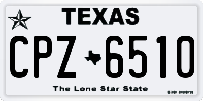 TX license plate CPZ6510