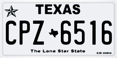 TX license plate CPZ6516