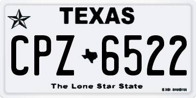 TX license plate CPZ6522