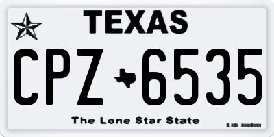 TX license plate CPZ6535