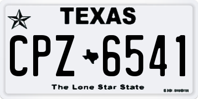 TX license plate CPZ6541