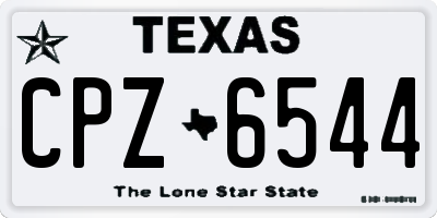 TX license plate CPZ6544