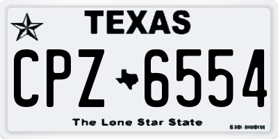 TX license plate CPZ6554