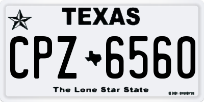 TX license plate CPZ6560