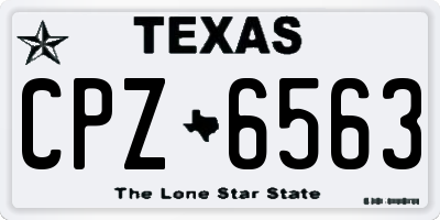 TX license plate CPZ6563