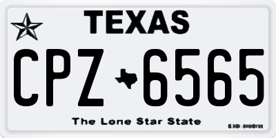 TX license plate CPZ6565