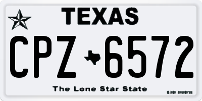 TX license plate CPZ6572