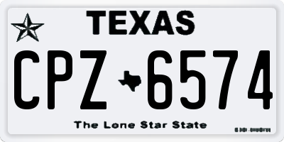TX license plate CPZ6574