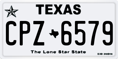 TX license plate CPZ6579