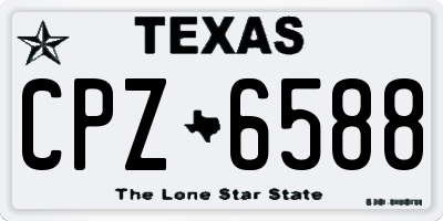 TX license plate CPZ6588