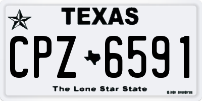 TX license plate CPZ6591