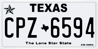 TX license plate CPZ6594