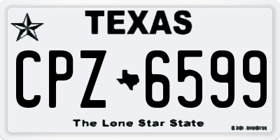 TX license plate CPZ6599
