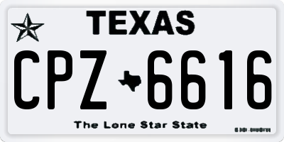 TX license plate CPZ6616