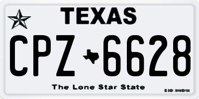 TX license plate CPZ6628
